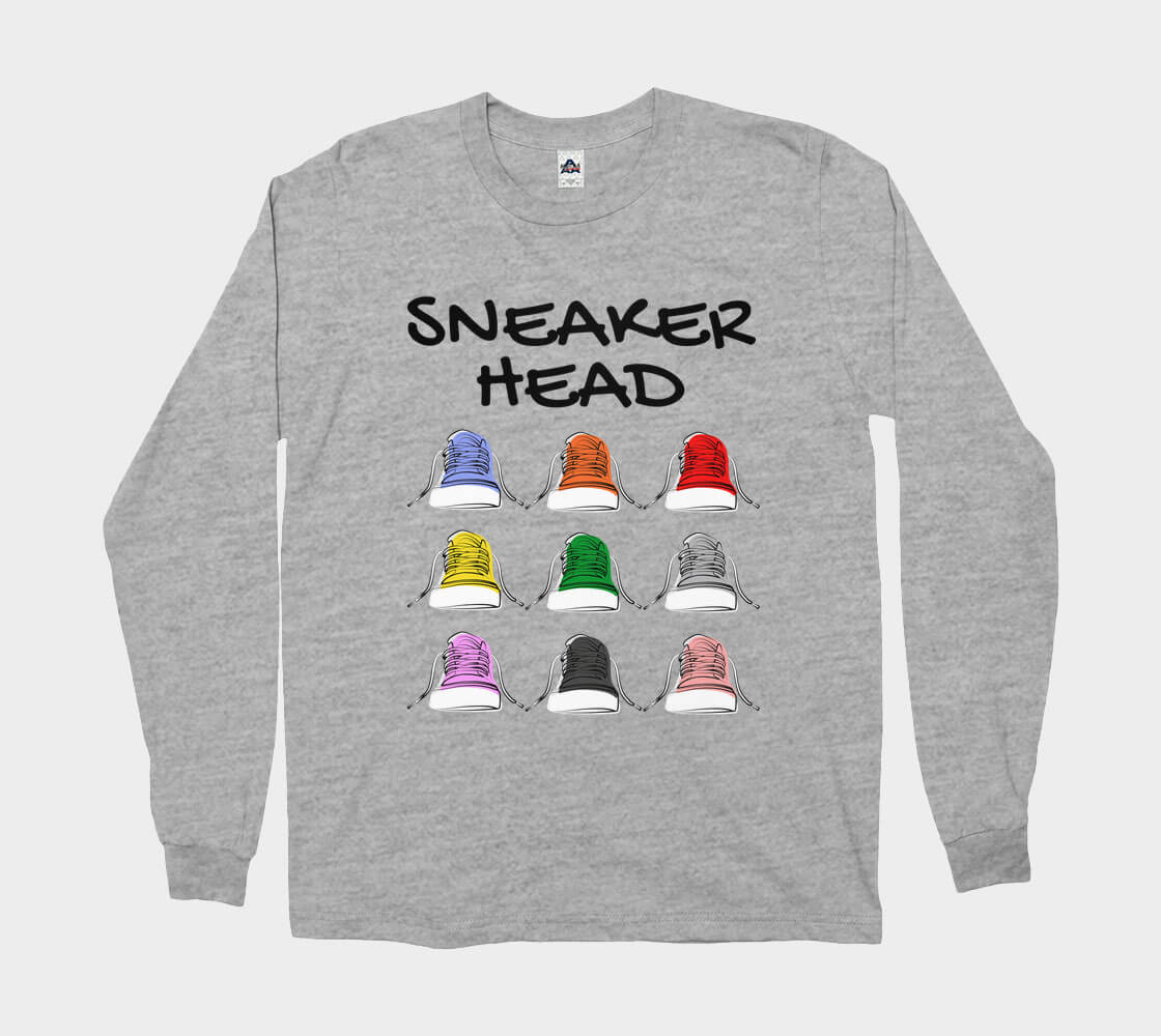 Sneakerhead v1 - Athletic Grey long sleeve Tee