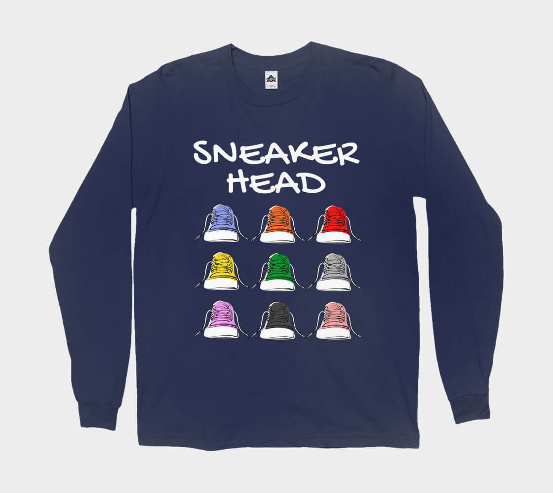 Sneakerhead v1 - Navy long sleeve Tee