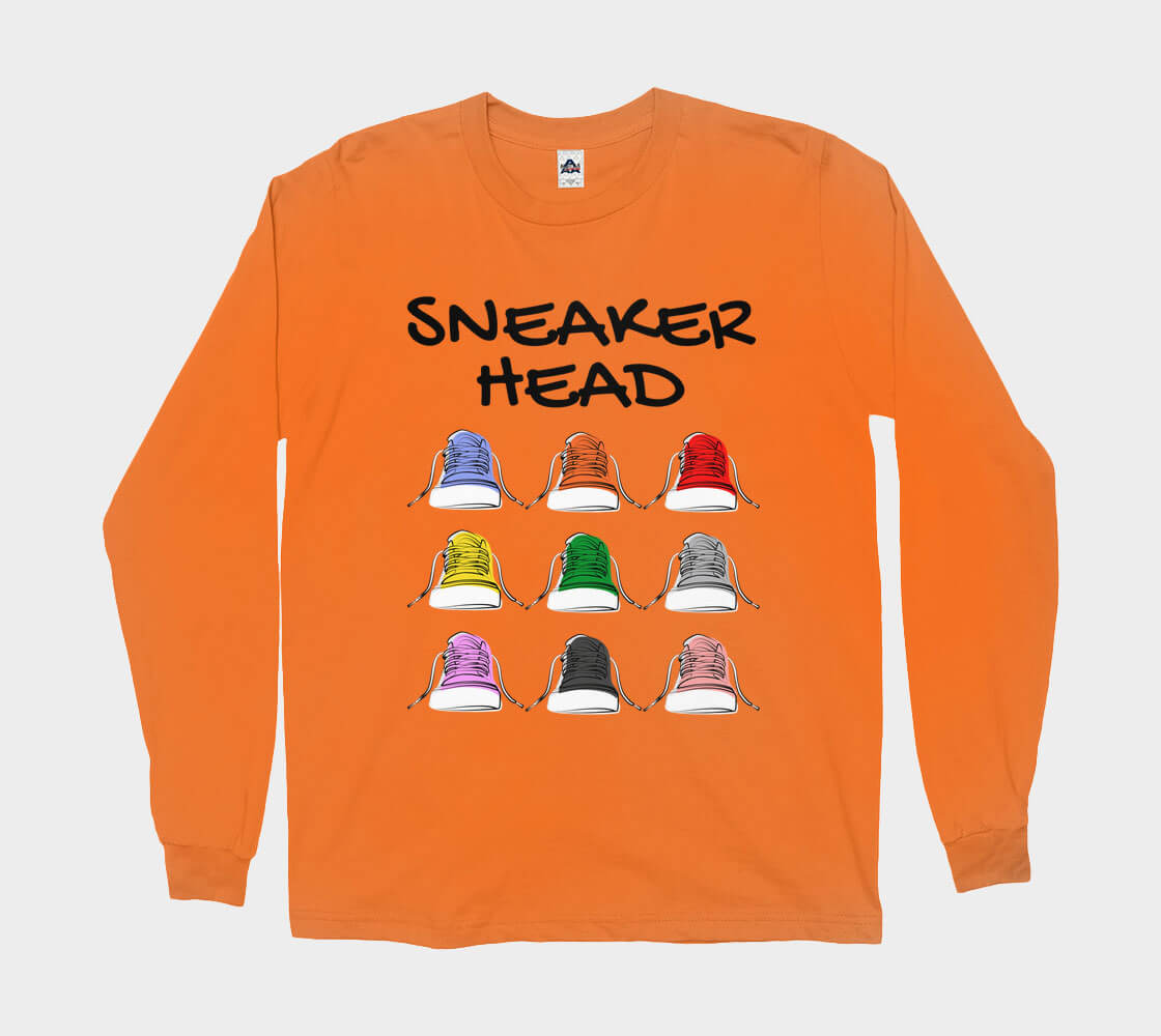Sneakerhead v1 - Orange long sleeve Tee