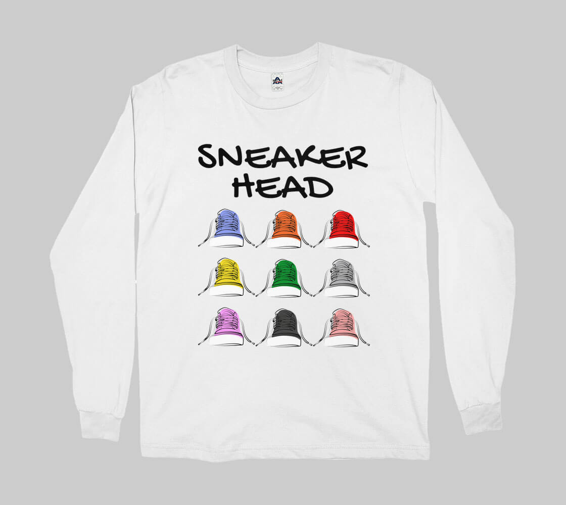 Sneakerhead v1 -White long sleeve Tee