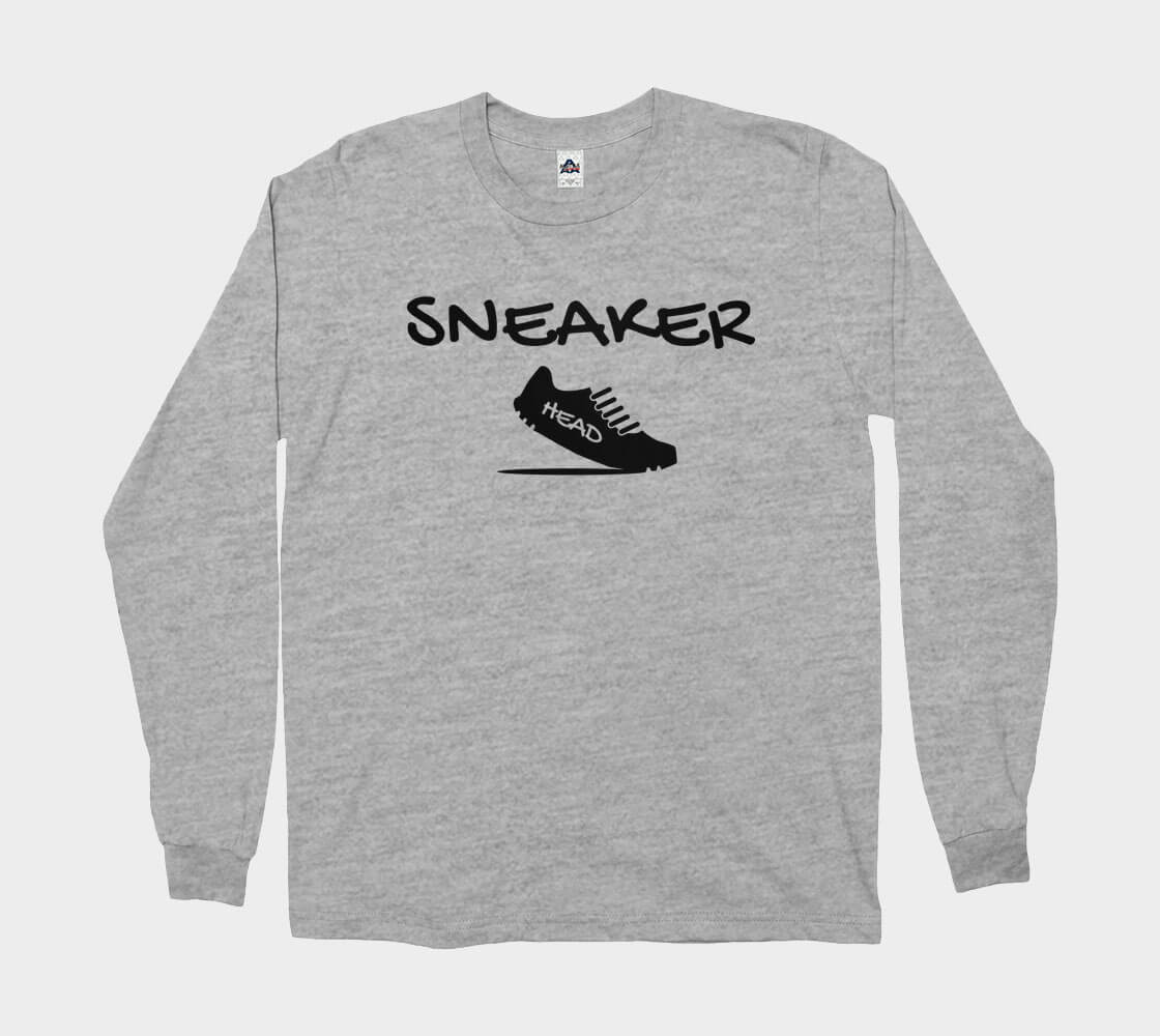 Sneakerhead v2 - Athletic Grey long sleeve Tee