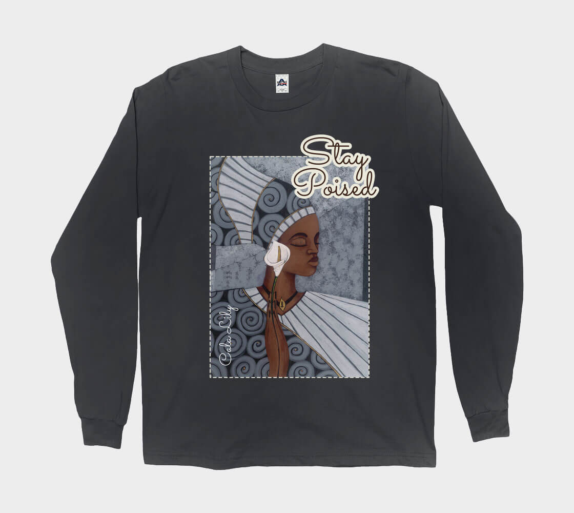 Stay Poised - Black long sleeve Tee