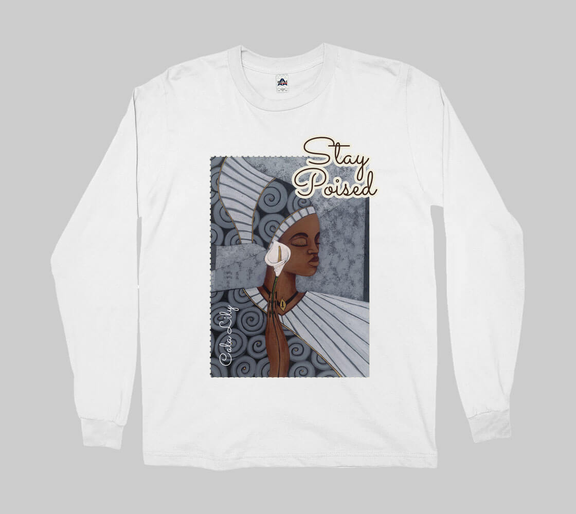 Stay Poised -White long sleeve Tee