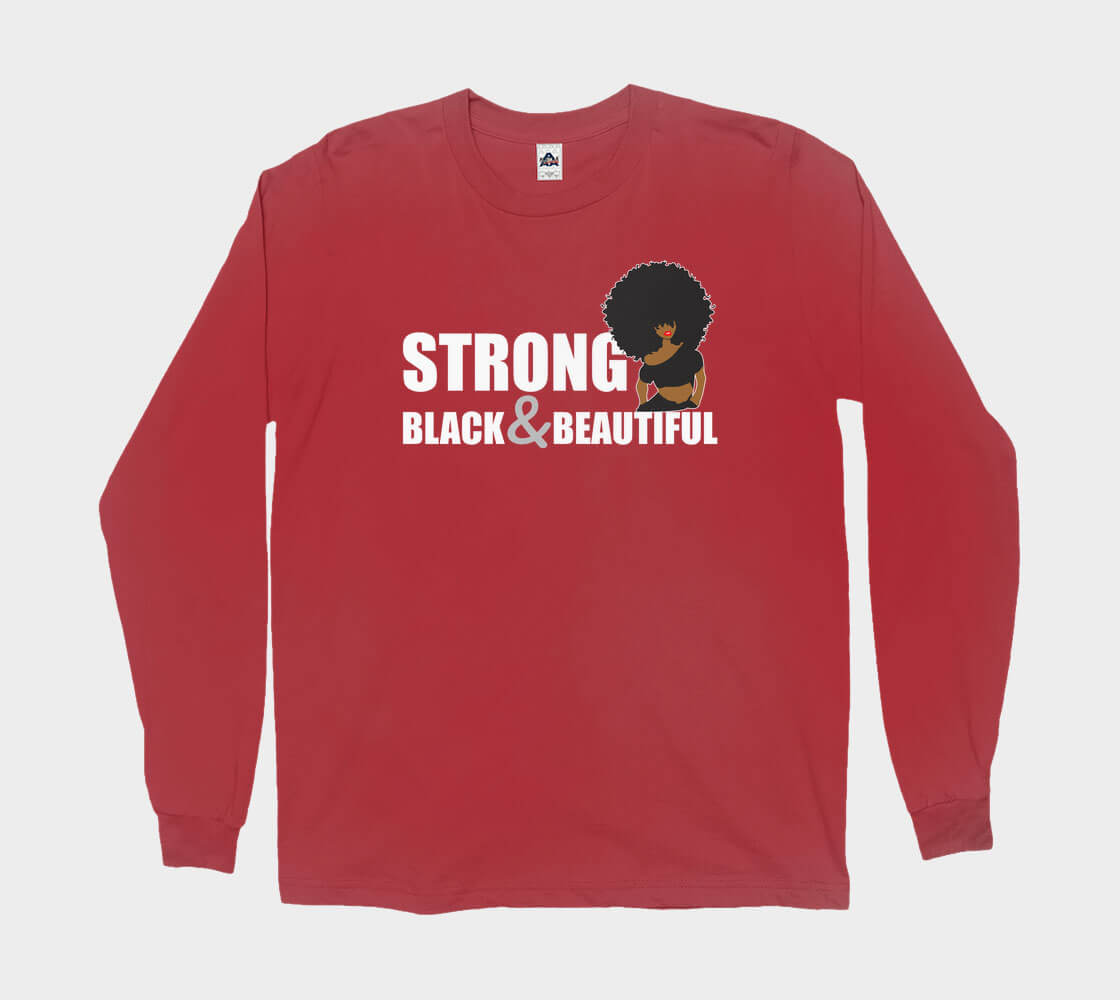 Strong Black and Beautiful - Afro Long Sleeve Tee