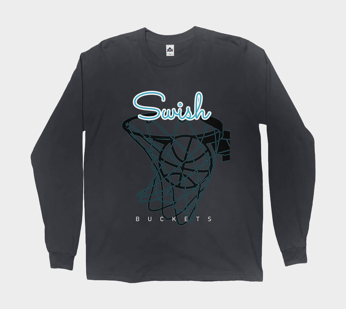 Swish- Black long sleeve Tee