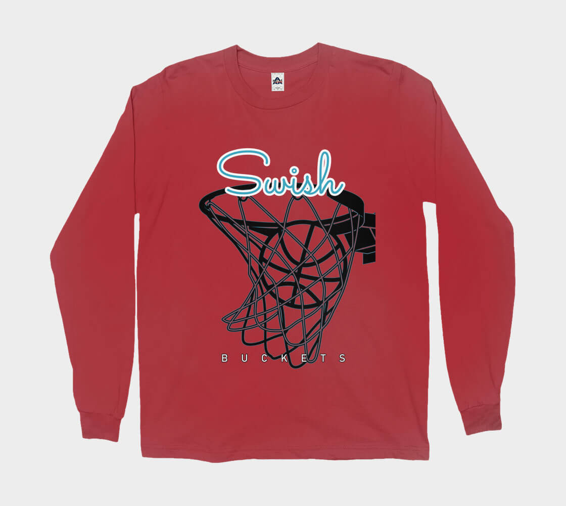 Swish- Red long sleeve Tee