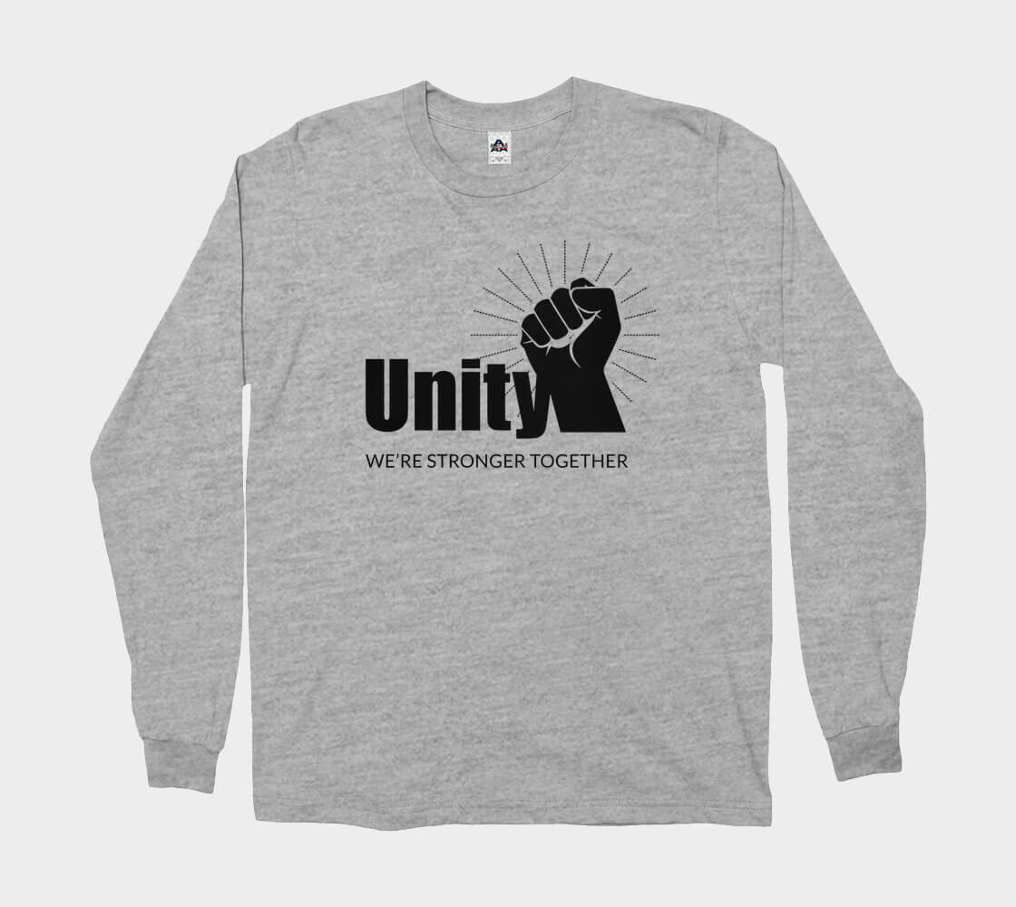 Unity Stronger Together- Athletic Grey long sleeve Tee