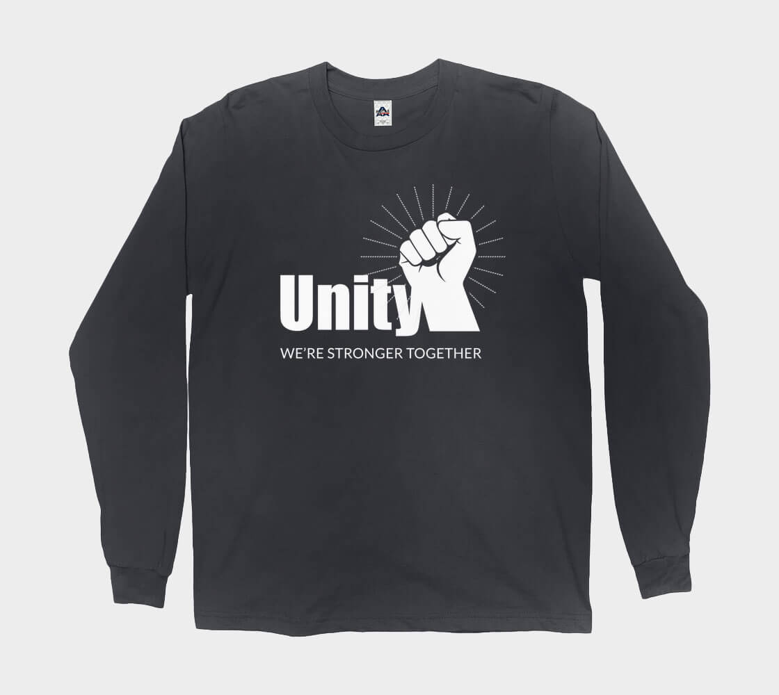 Unity Stronger Together- Black long sleeve Tee
