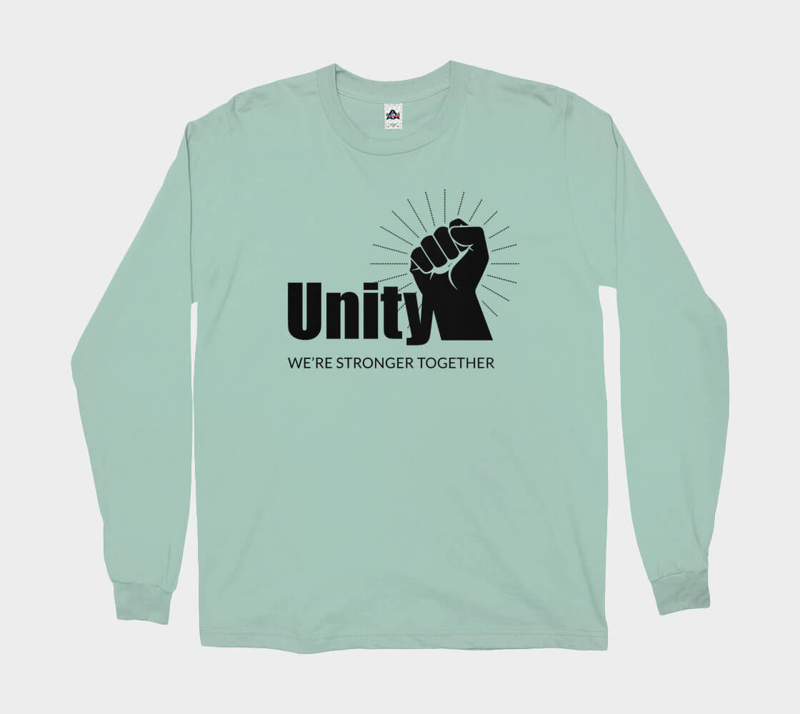 Unity Stronger Together- Black long sleeve Tee
