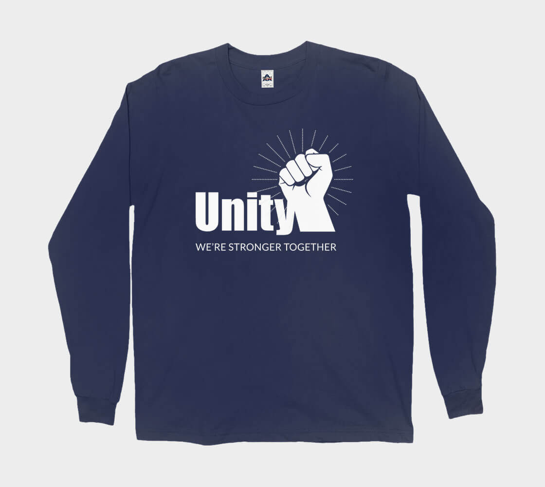 Unity Stronger Together- Navy long sleeve Tee
