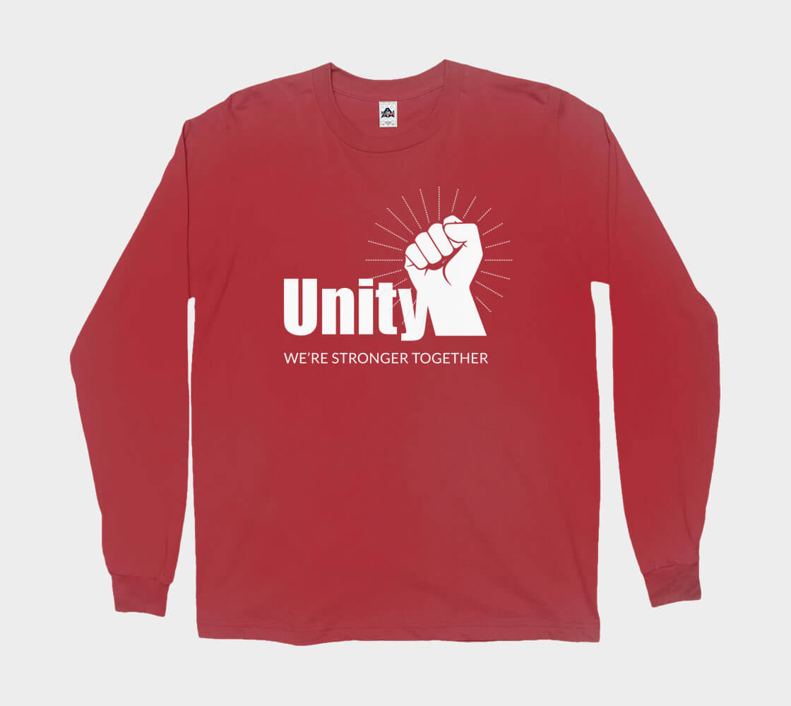 Unity Stronger Together- Red long sleeve Tee