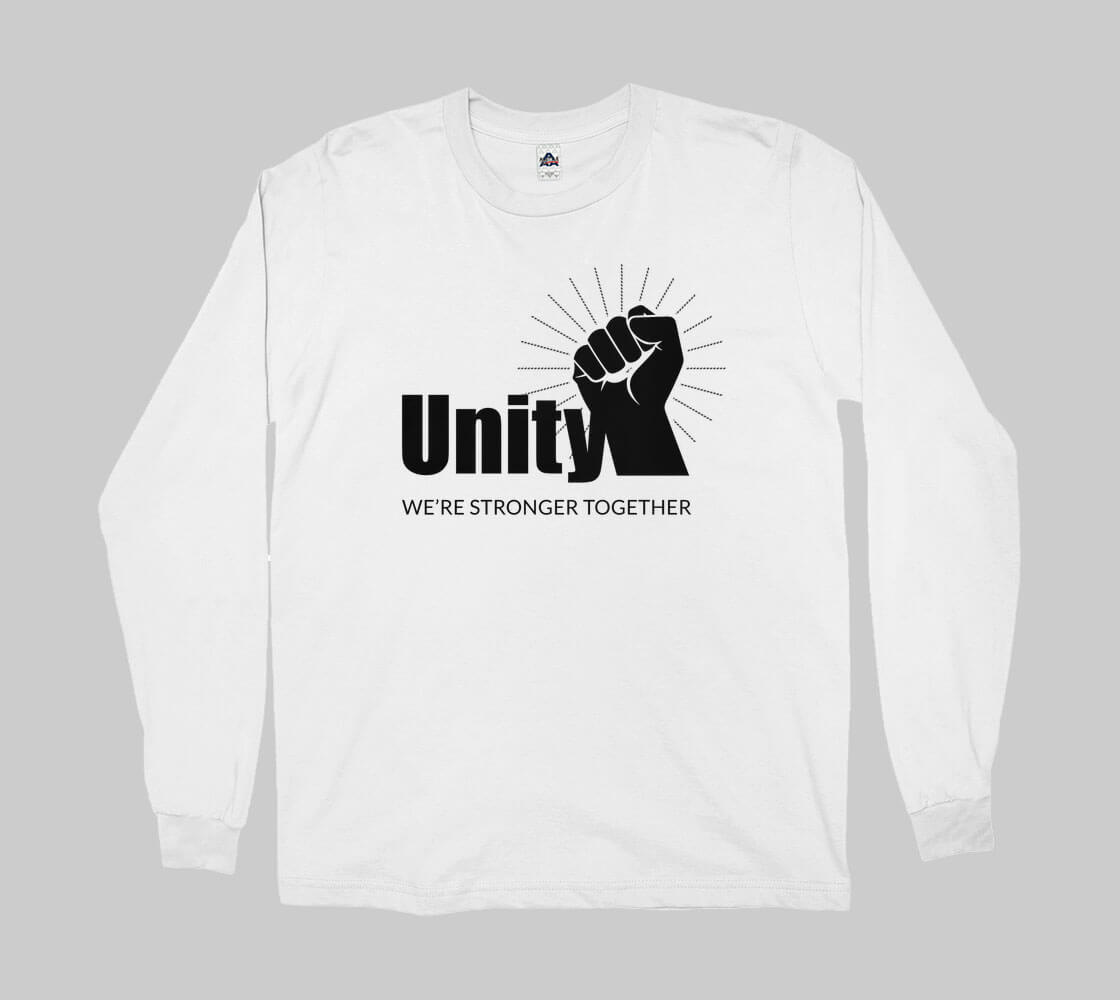 Unity Stronger Together-White long sleeve Tee