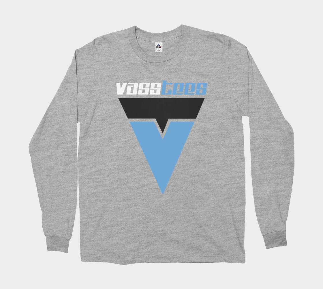 VassTee Classic v1 - Athletic Grey long sleeve Tee