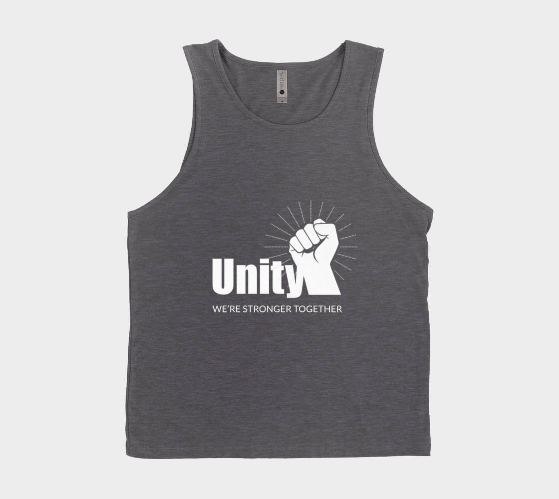 Unity - We are Stronger Together - Charcoal Tank Top.