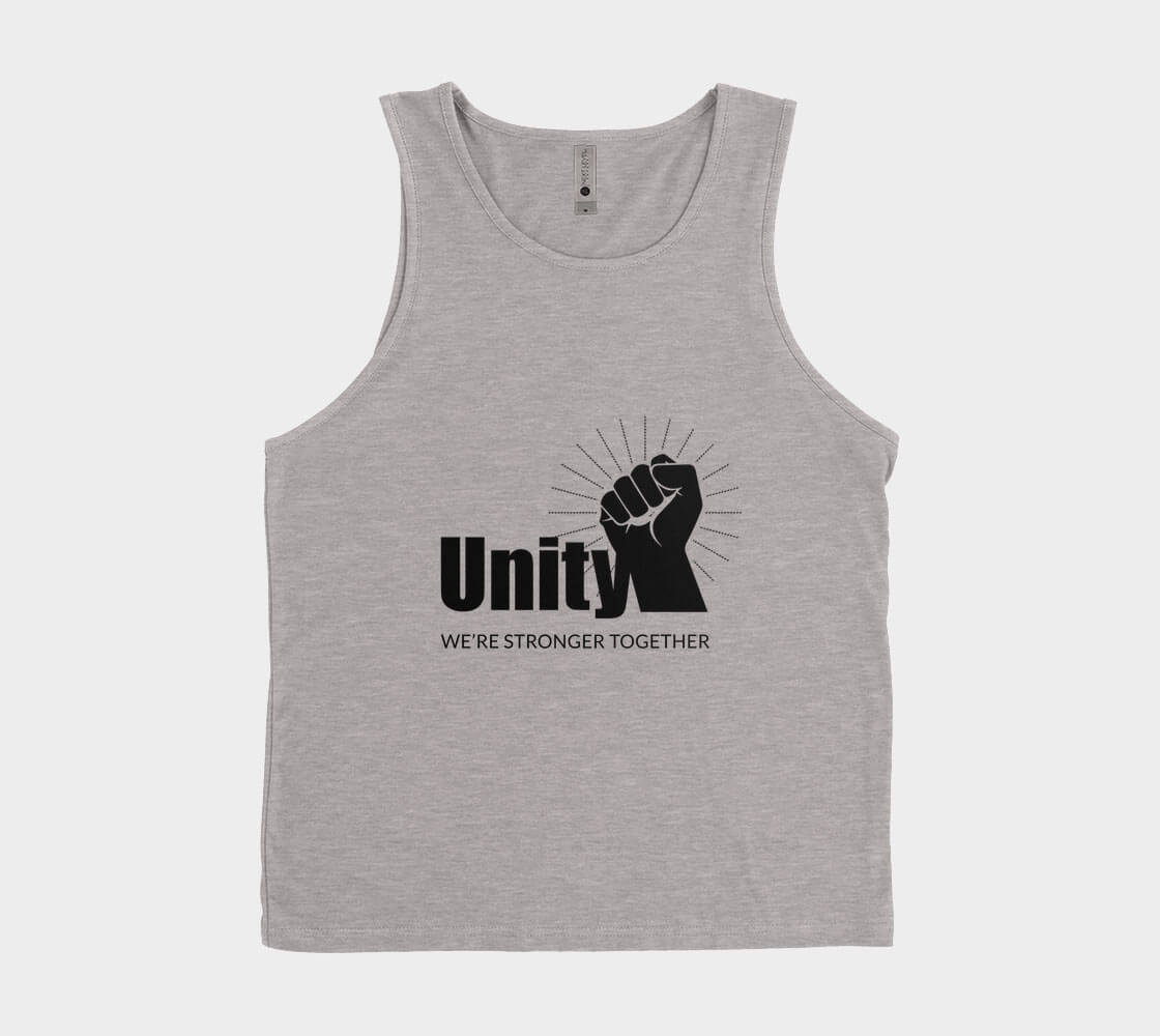 Unity - We are Stronger Together - Dark Heather Tank Top.