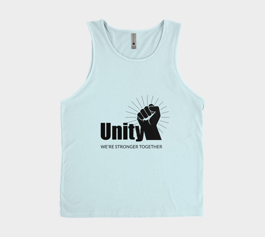Unity - We are Stronger Together - Ice Blue Tank Top.