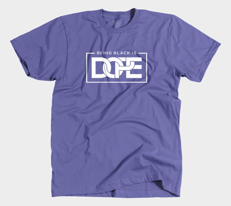 Being Black is dope - Purple tee