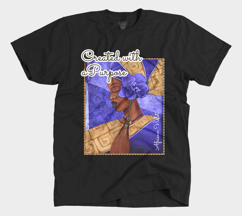 Created with a Purpose - Black tee.