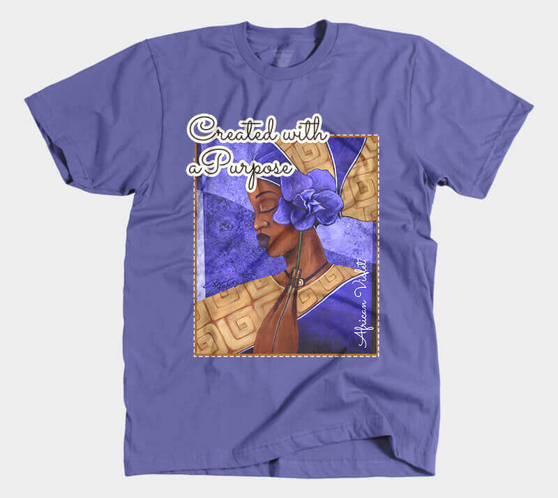 Created with a Purpose - Purple Tee.