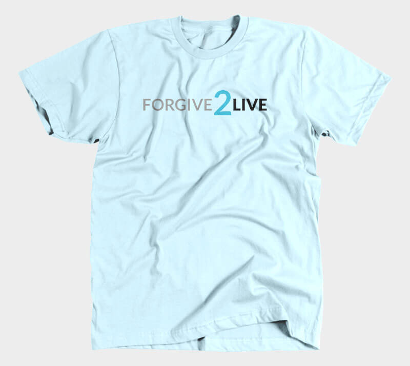 Forgive 2 Live - Light Blue Tee.