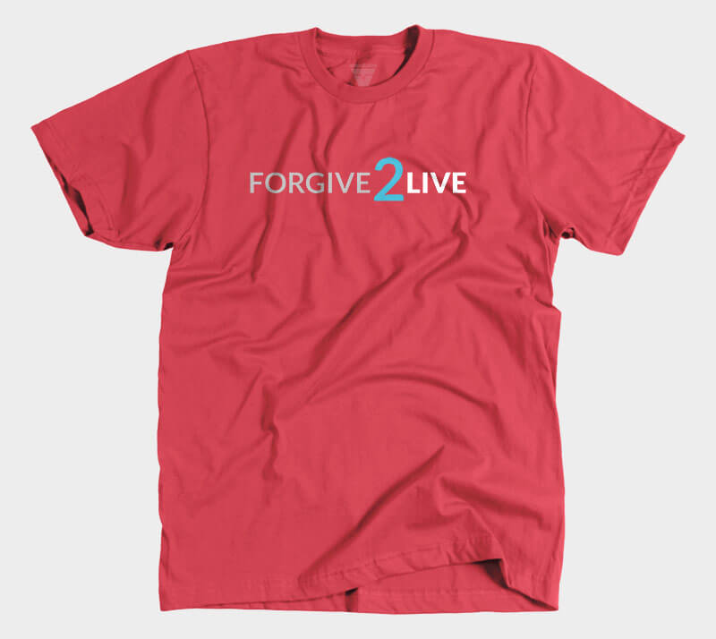 Forgive 2 Live - Red Blue Tee.