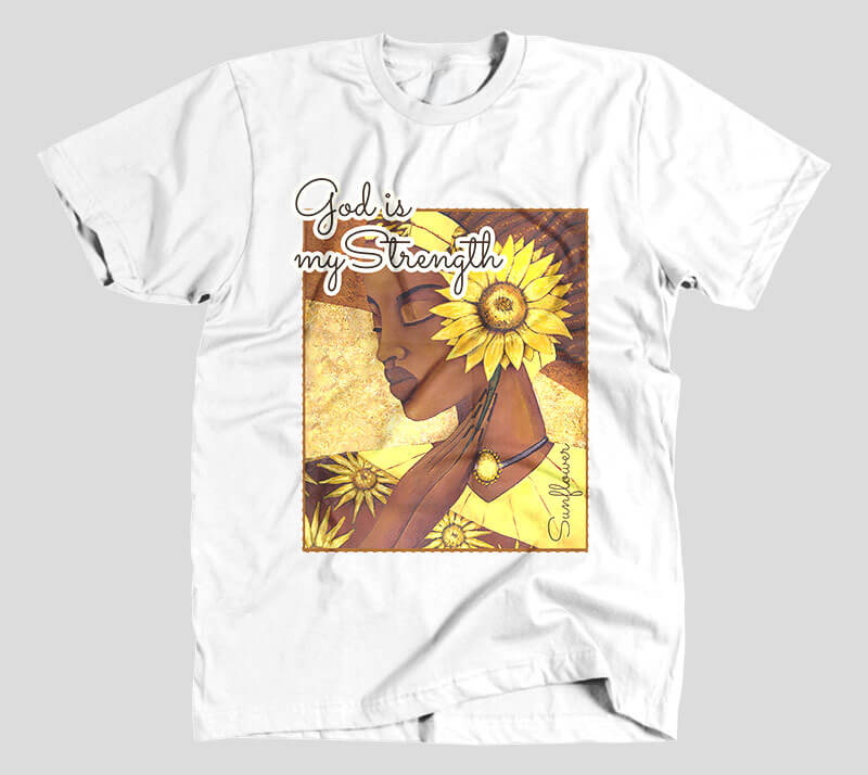 God is my Strength - White tee