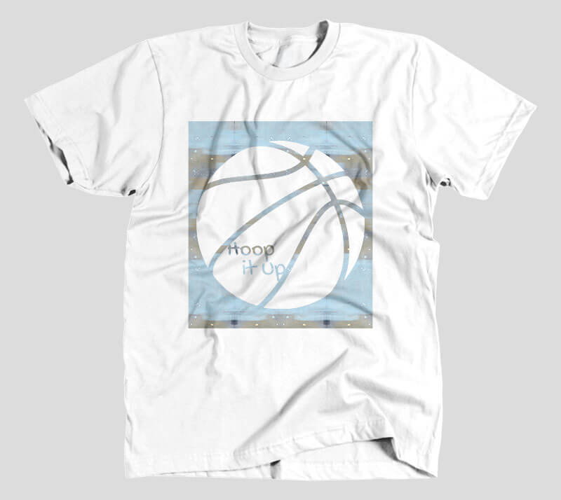Hoop it Up Cam - White tee