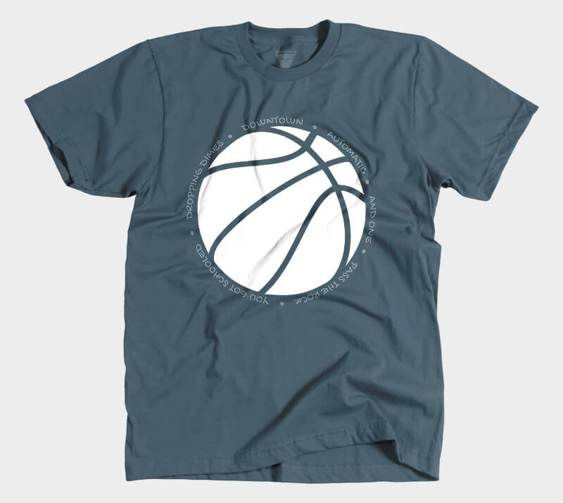 Hoop it Up - Trash Talk - Indigo tee