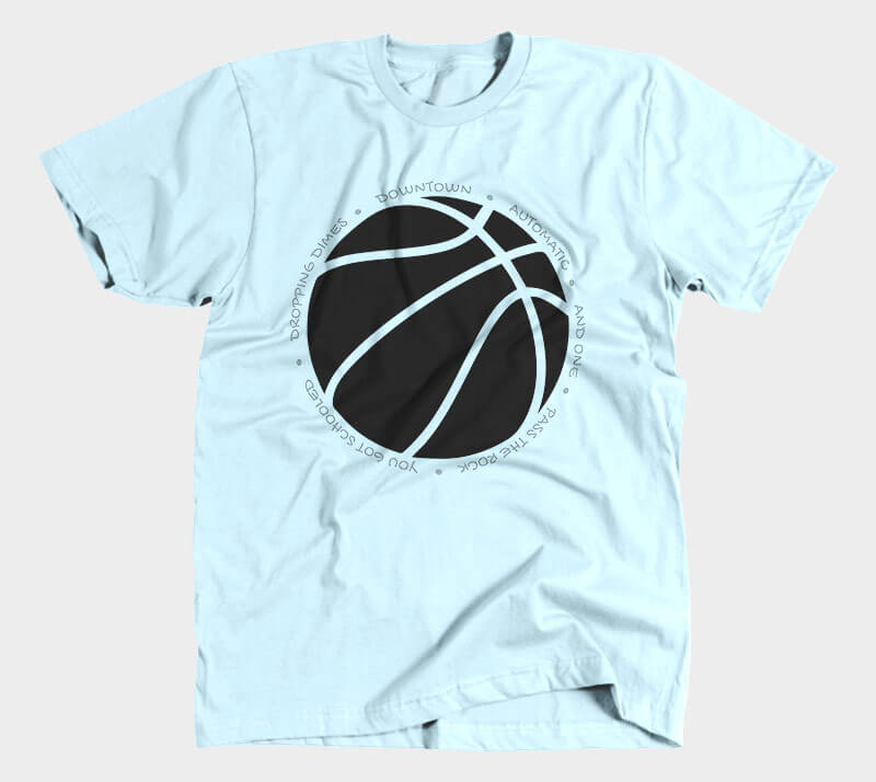 Hoop it Up - Trash Talk - Light Blue tee