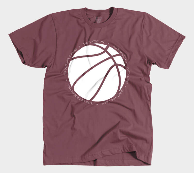 Hoop it Up - Trash Talk - Maroon tee
