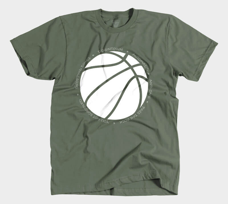 Hoop it Up - Trash Talk - Military Green tee