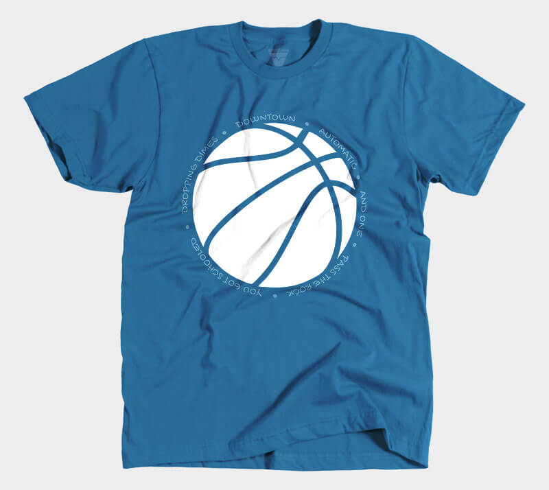Hoop it Up - Trash Talk - Royal Blue tee
