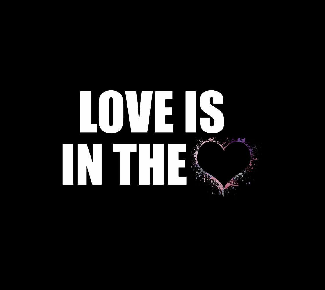Love is in the Heart Silhouette v2 T-Shirt Zoomed