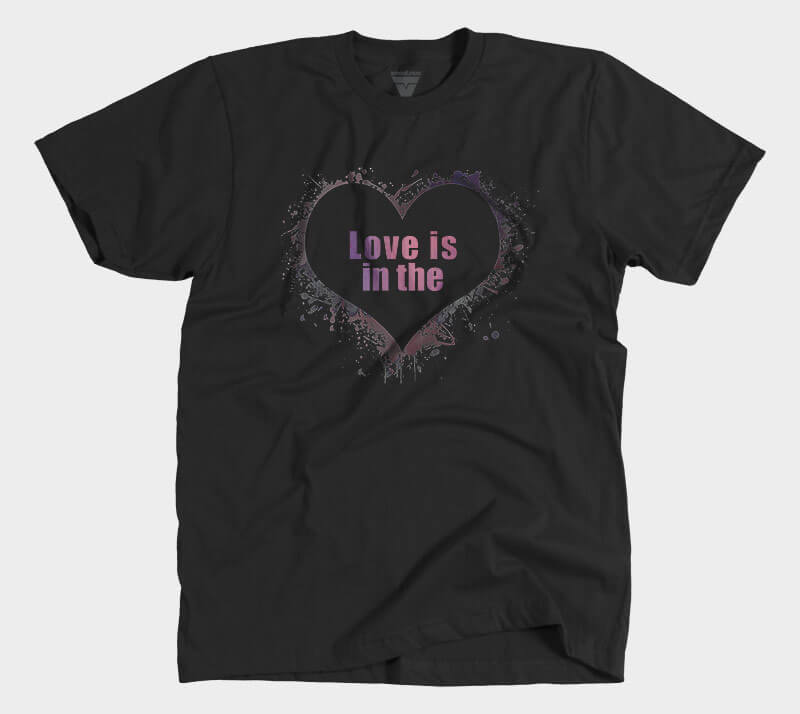 Love is in the Heart v1 - Silhouette T-Shirt