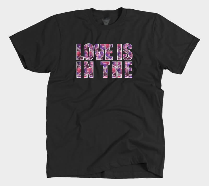 Love is in the Heart Block Letters T-Shirt