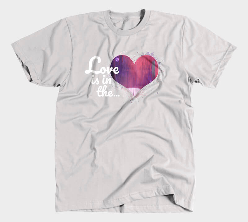 Love is in the Heart - Heather Grey tee