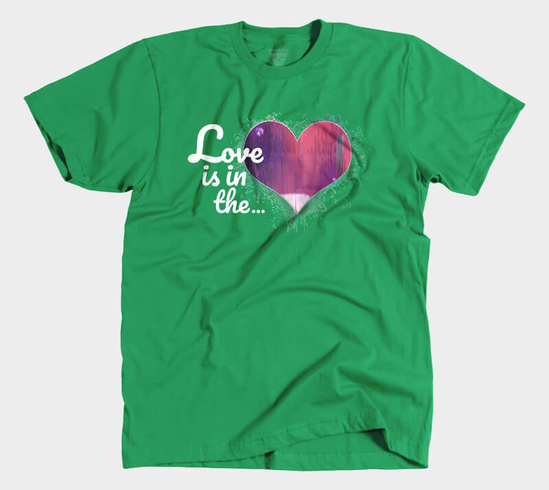 Love is in the Heart - Kelly Green tee