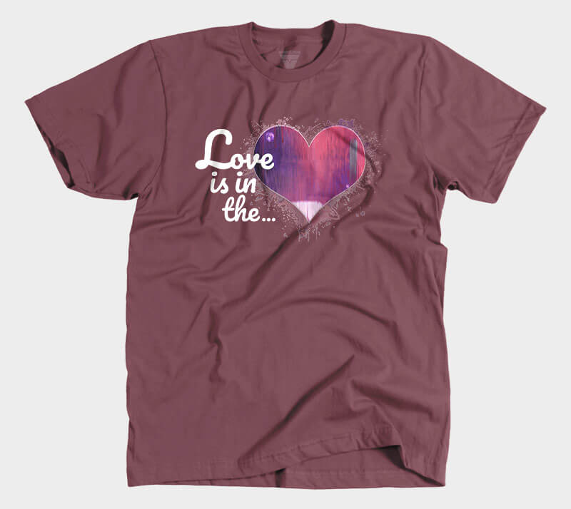 Love is in the Heart - Maroon tee