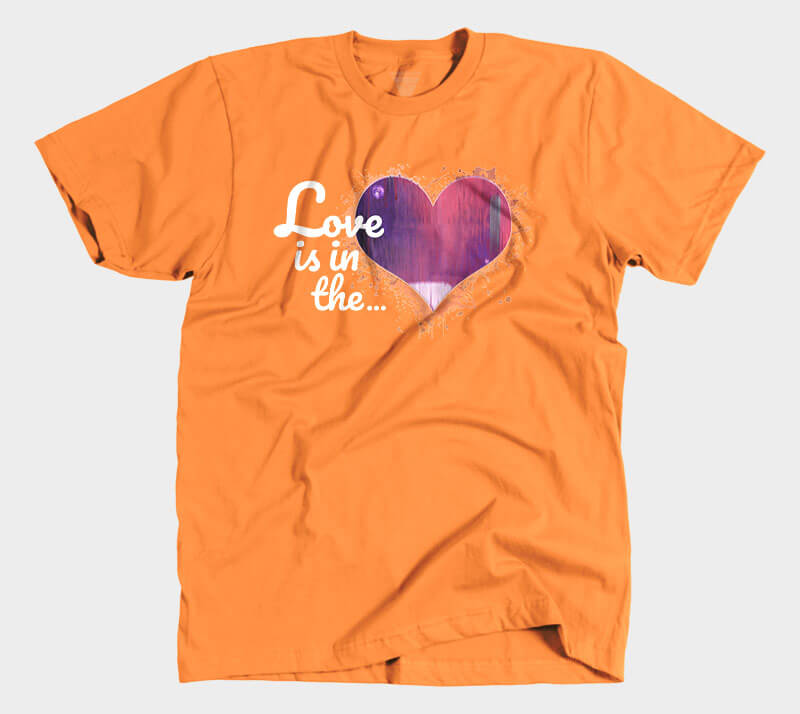 Love is in the Heart - Orange tee