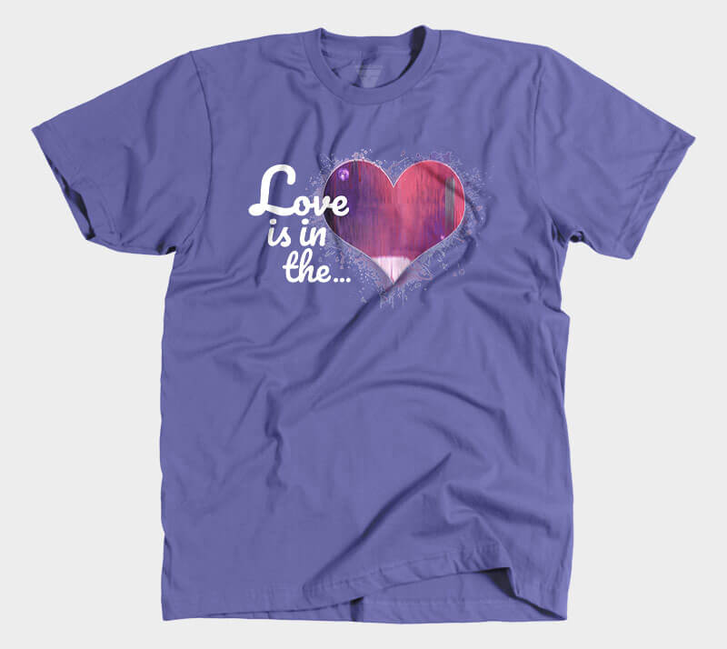 Love is in the Heart - Purple tee