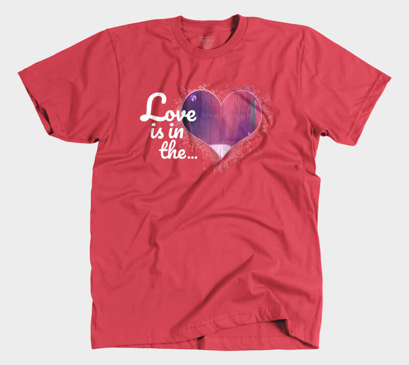 Love is in the Heart - Red tee