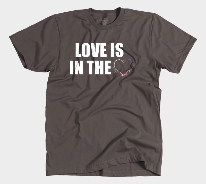 Love is in the Heart Silhouette v2 - Chocolate tee