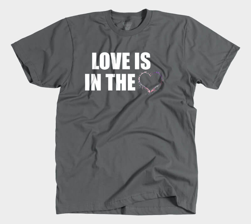 Love is in the Heart Silhouette v2 - Heavy Metal tee