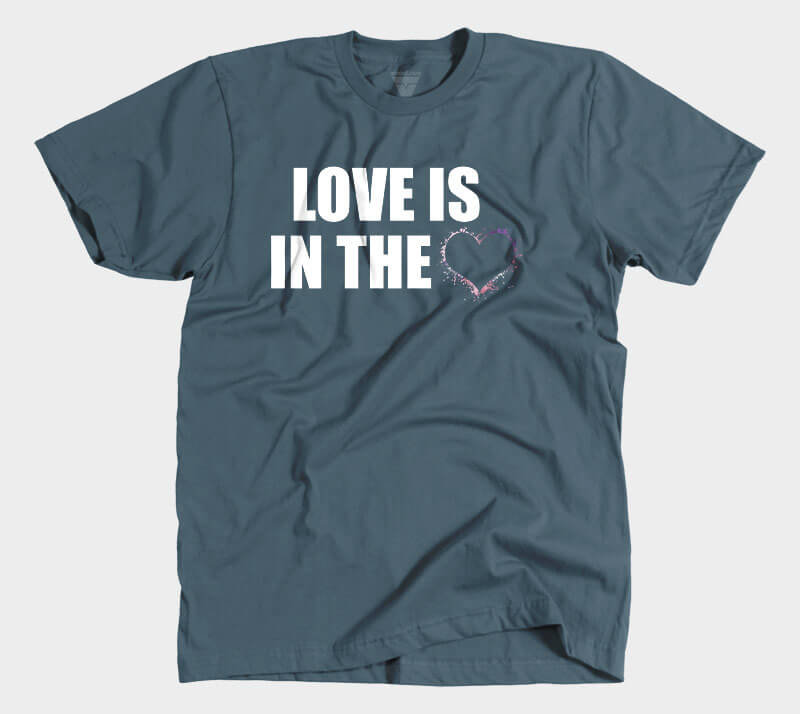 Love is in the Heart Silhouette v2 - Indigo tee