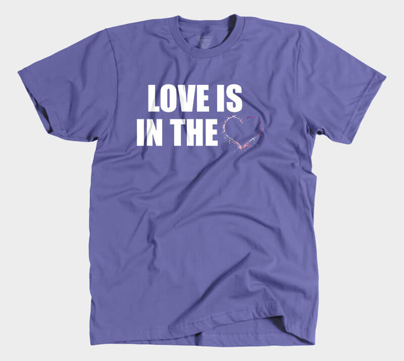 Love is in the Heart Silhouette v2 - Purple tee