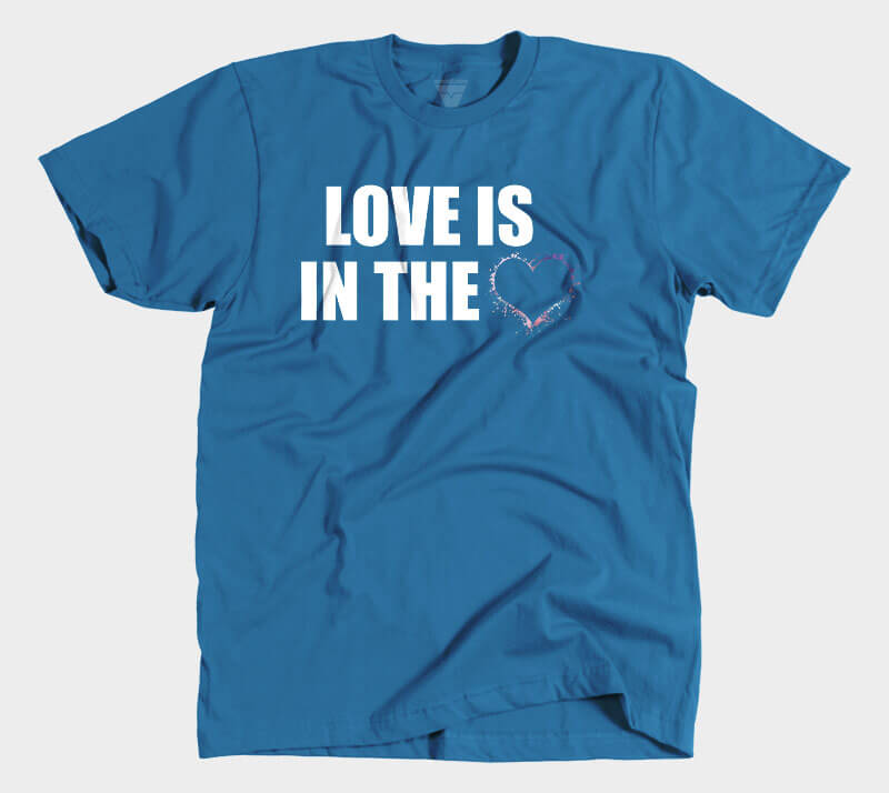 Love is in the Heart Silhouette v2 - Royal Blue tee
