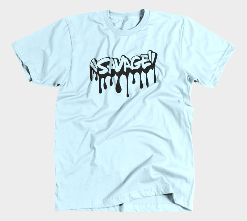 Savage - Light Blue Tee.