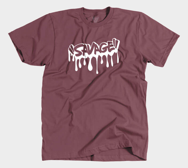 Savage - Maroon Tee.