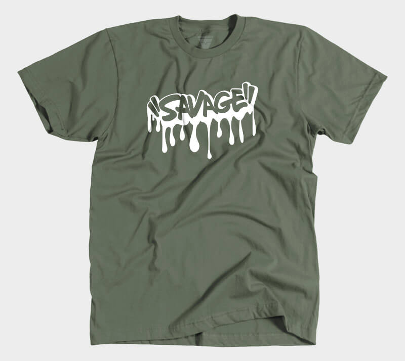 Savage - Military Green Tee.