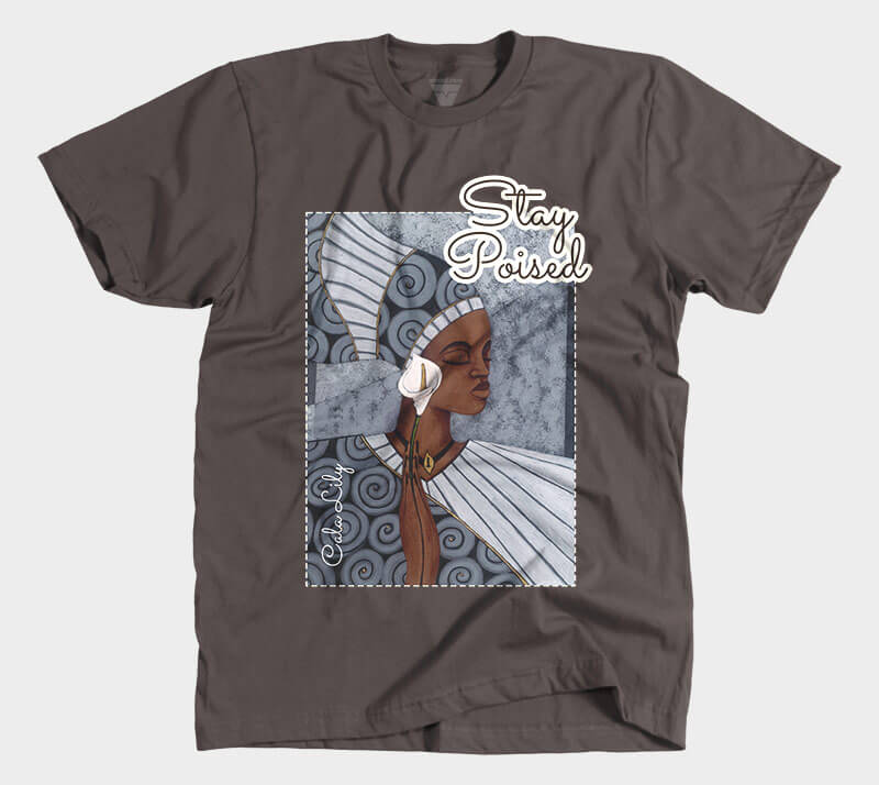 Stay Poised - Brown tee